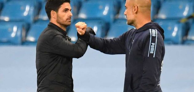 مواجهة التلميذ والأستاذ.. أرتيتا يسعى لكسر عقدة جوارديولا والاقتراب من لقب الدوري